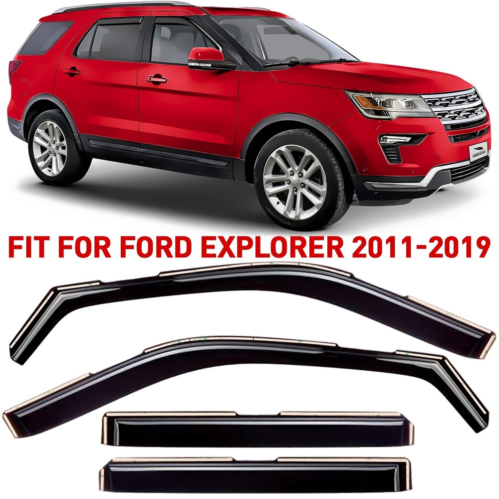 Rain Guards Vent Visors Shade for 11-19 Ford Explorer SHATTERPROOF