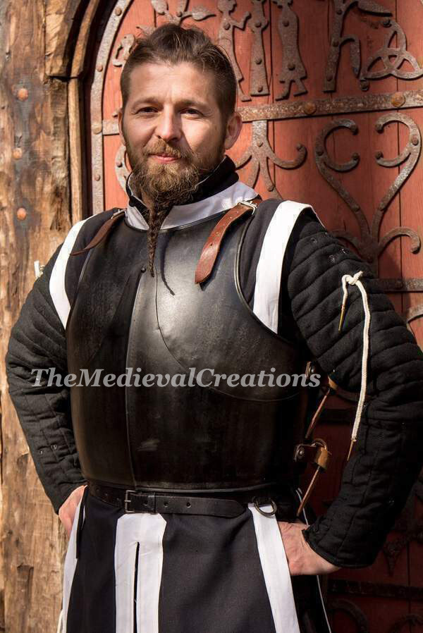 Medieval Steel Jacket Armor, Cuirass Armor, Combat Bascinet Chest Armor