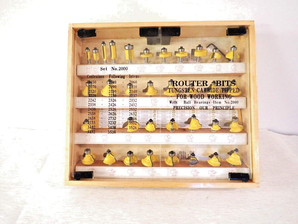 Router Bits Tungsten Carbade tippped  Set No.2000