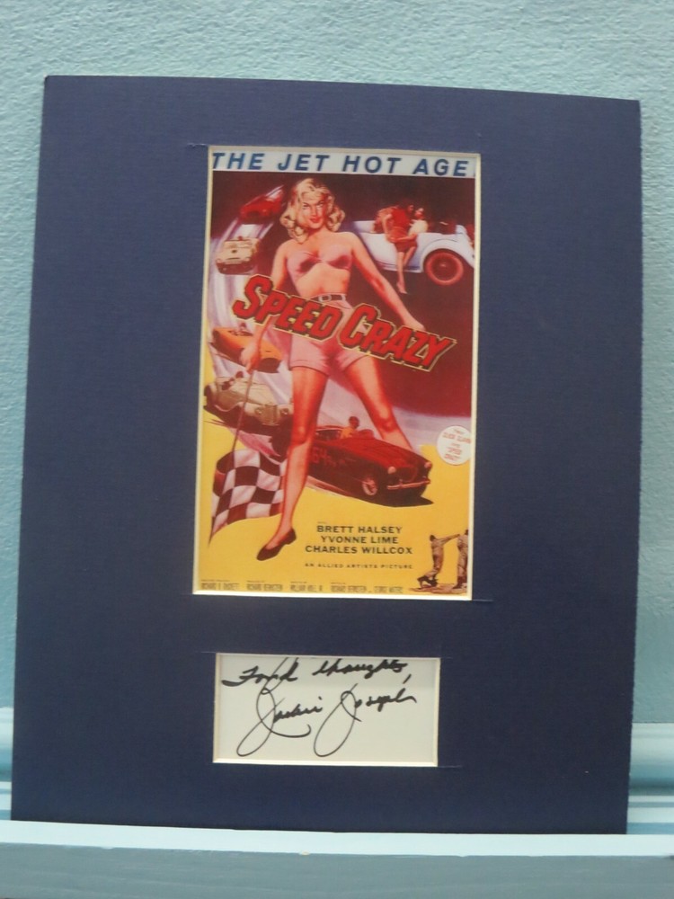 "Speed Crazy" & Jackie Joseph autograph as Laura