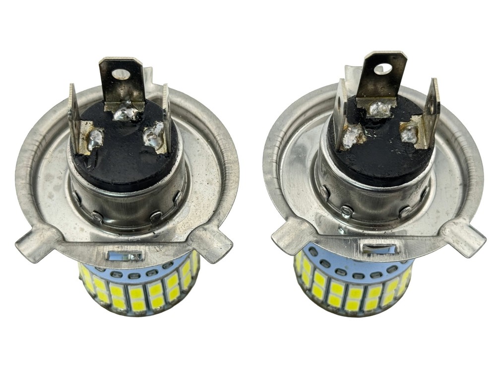 Rebaydo 2pcs P43t LED Headlight 6 Volt 60 SMD Dual Beam Non-Polarized Dim-able