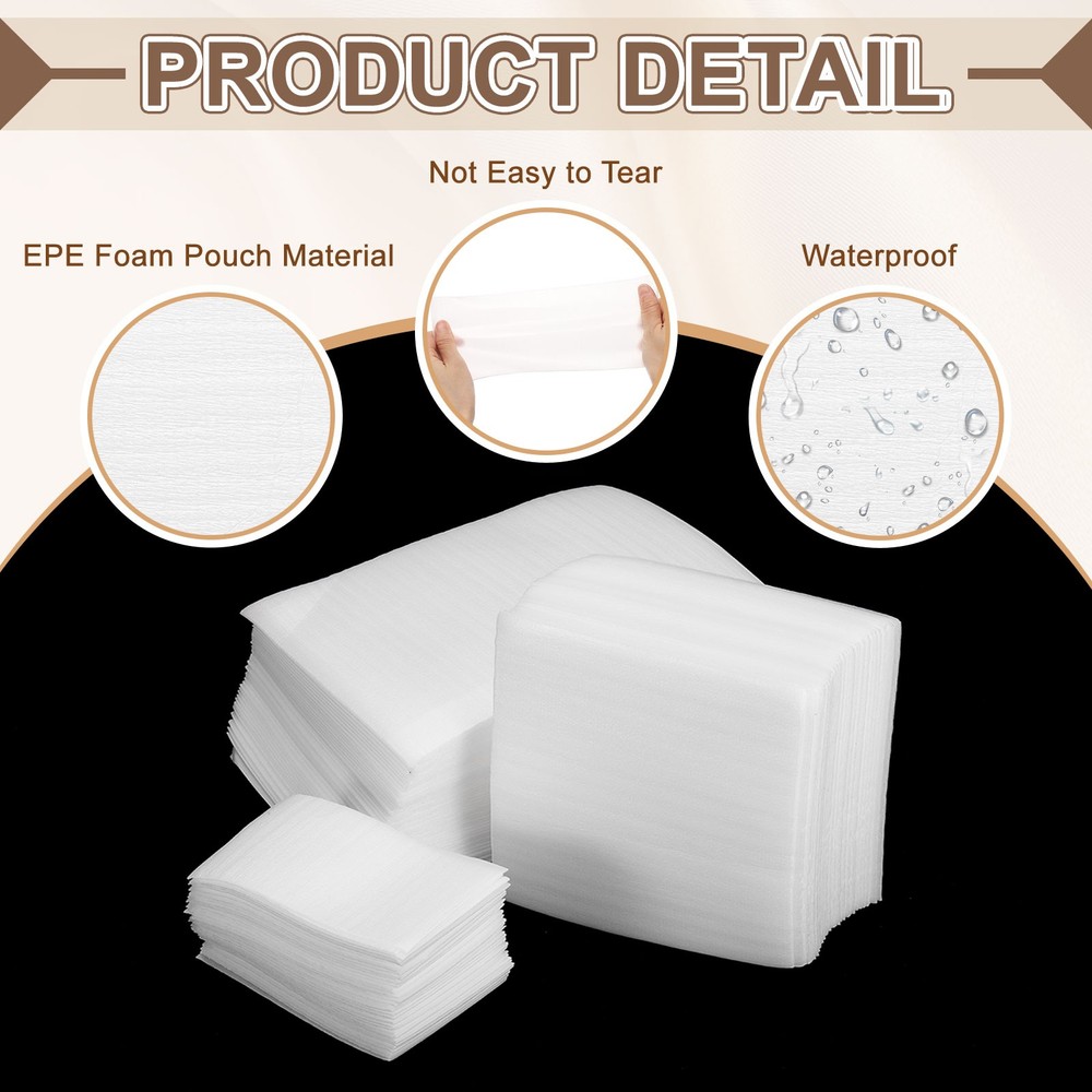25Pcs Foam Pillow Packaging Bags, 12" x 10" Sheet Padding