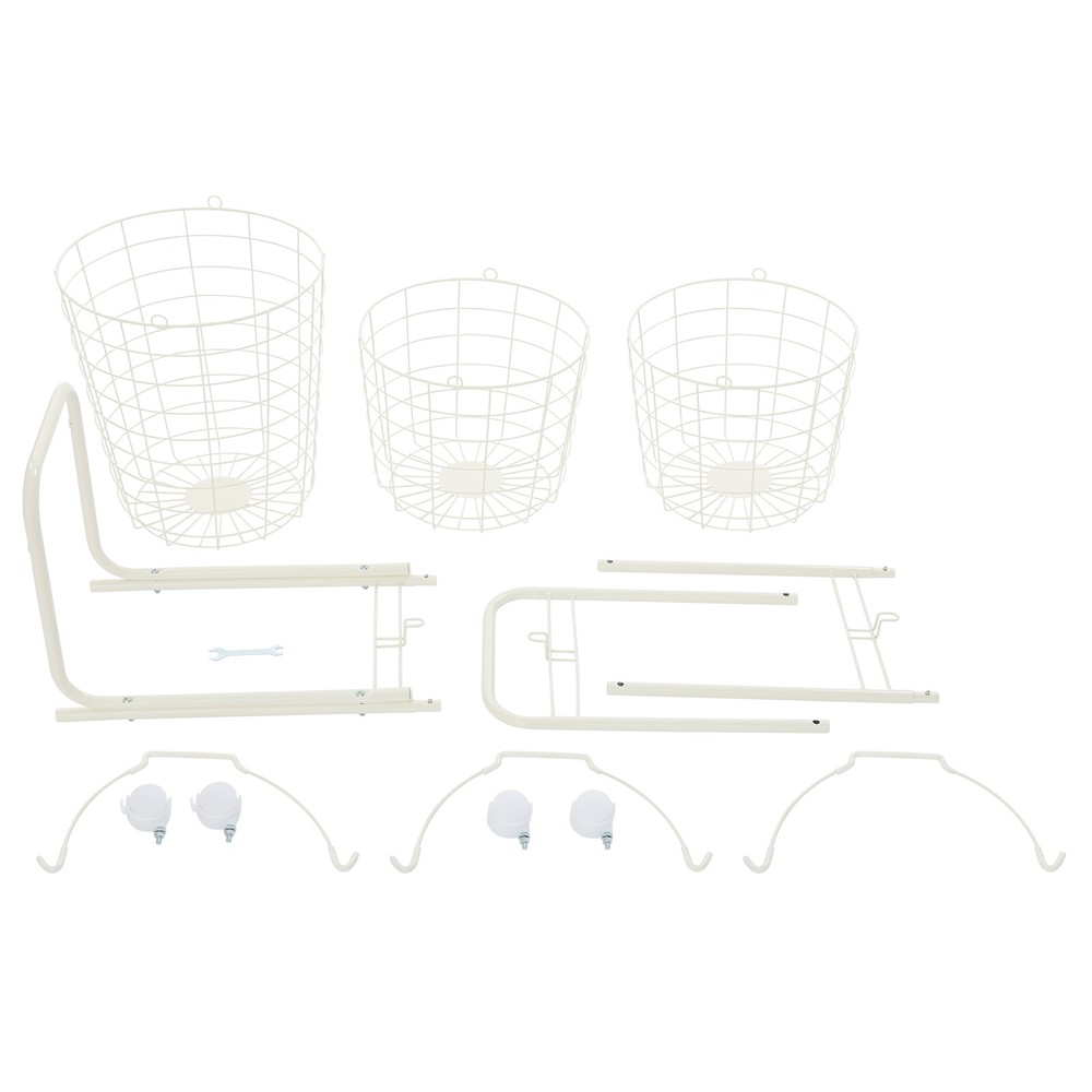 3 Tier Plastic Wheeled Laundry Hamper Rolling Clothes Storage Basket Garbage Bin