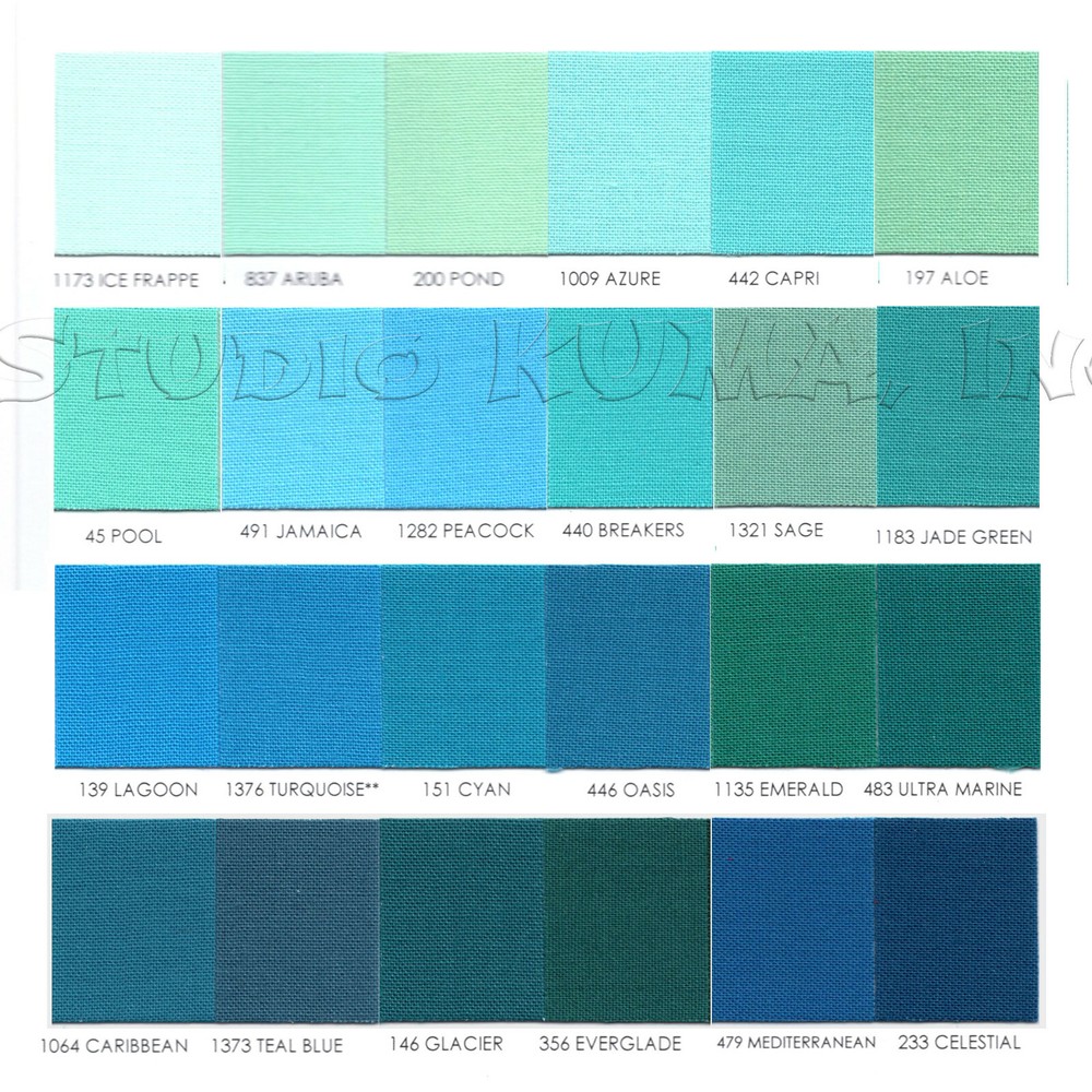 ROBERT KAUFMAN "KONA COTTON SOLID" Blue #3 by the 1/2 yard