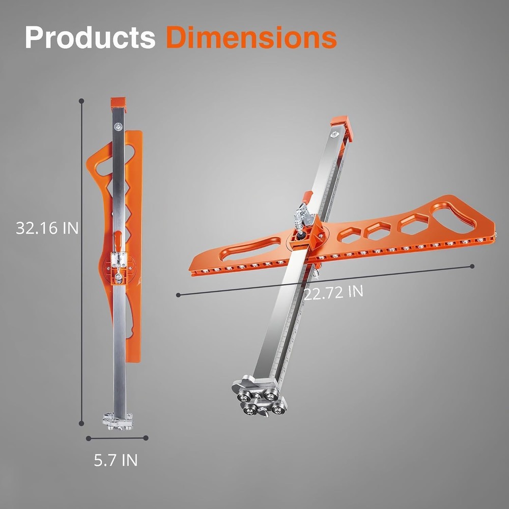 Drywall Cutting Tool, Foldable Hand Push Dual Positioning Drywall Cutter