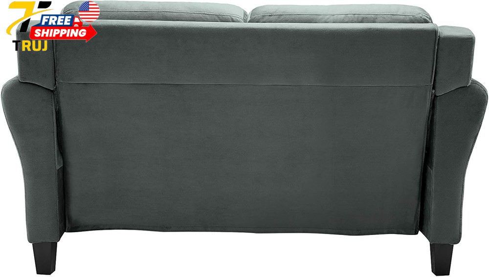 57.9" Loveseat Transitional Modern Pocket Coil Comfort Easy Assembly Microfiber