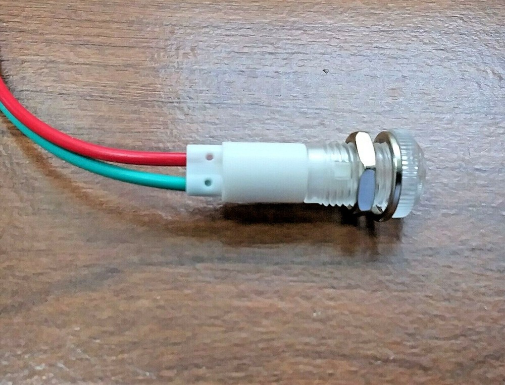 BBT Waterproof 12 volt DC/DC White LED Low-Profile Indicator Light