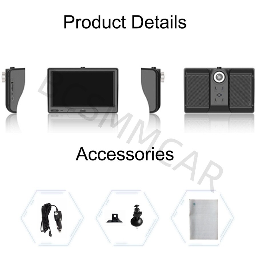 Car Dash Camera For CarPlay Android Auto Navi WIFI 7in Stereo Multimedia Player