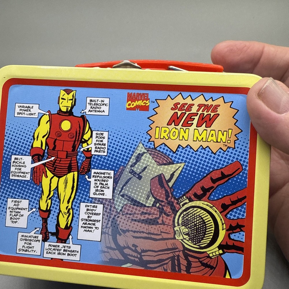 Iron Man replica mini tin lunchbox