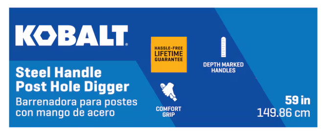 Kobalt 48-in Steel Post Hole Digger