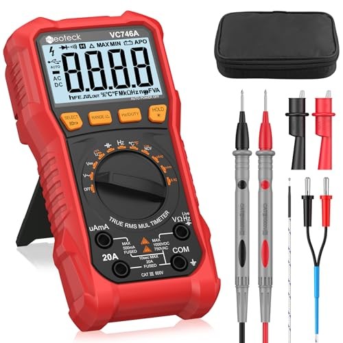 6000 Counts Digital Multimeter for DC AC Voltage/Current TRMS Voltmeter with
