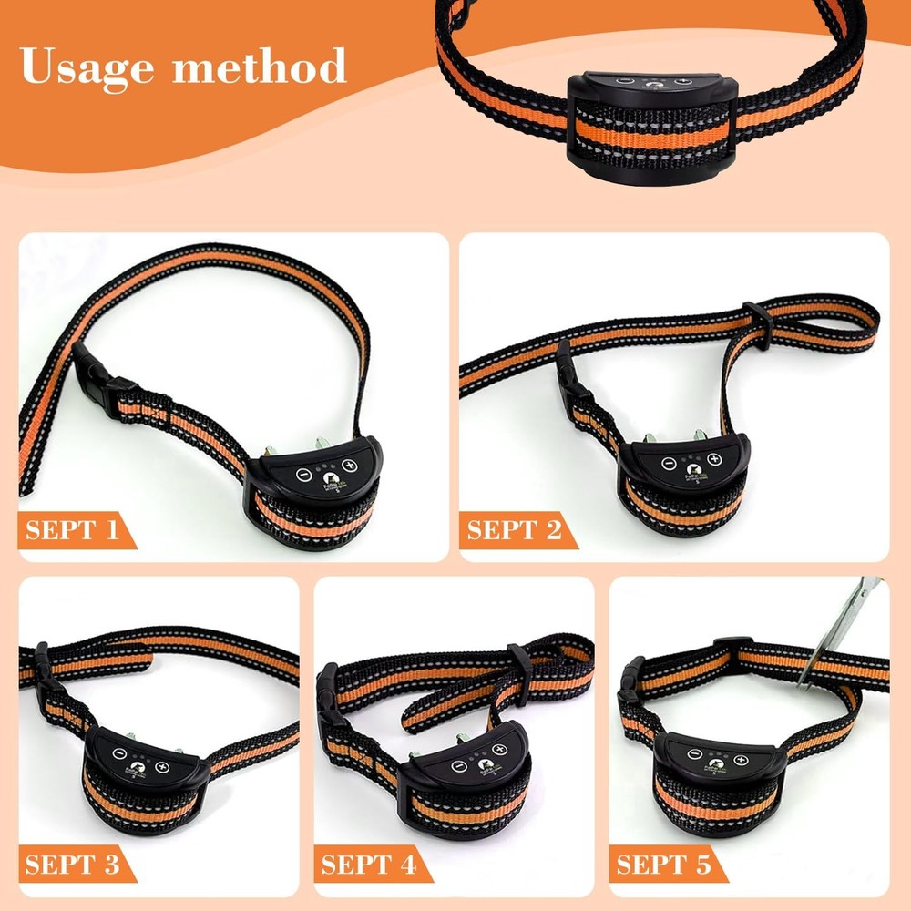 Replacement Collar for Shock Training Bark Collar,Dog Blue+Orange