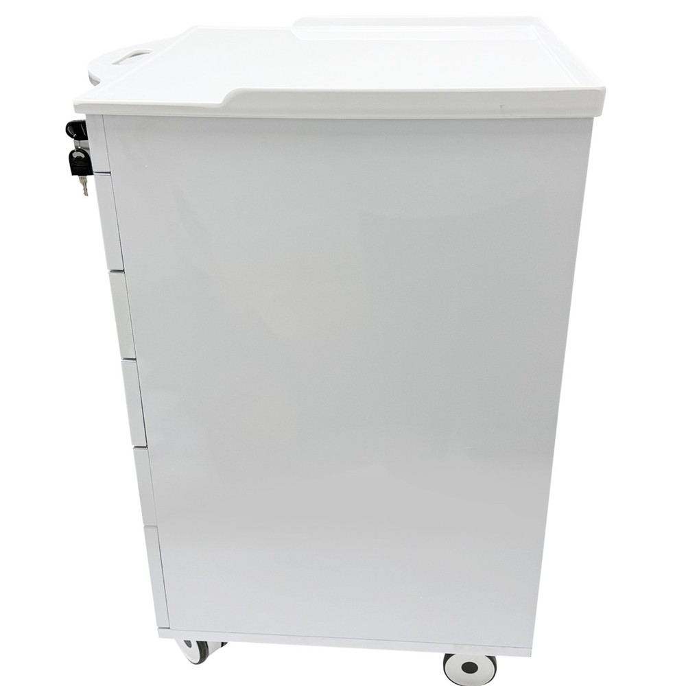 5-Layer Mobile Lab Storage Cabinet Bedside Table for Office Organization Utility