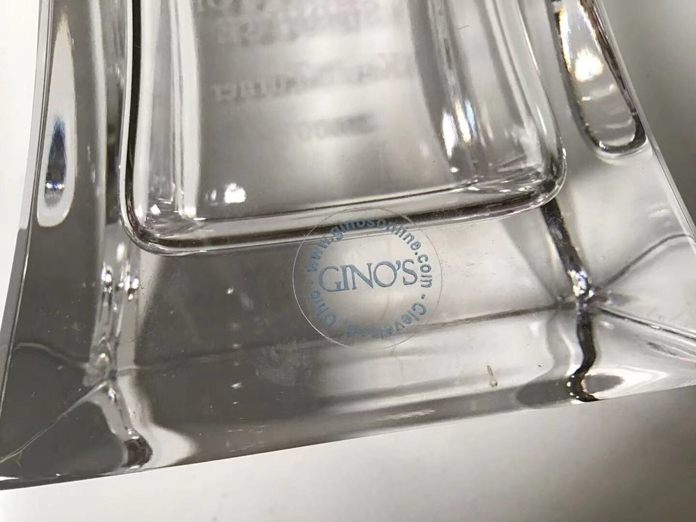 GINO'S 15 YEARS OF SERVICE 2007 CRYSTAL WINE BOTTLE FOR GIFT