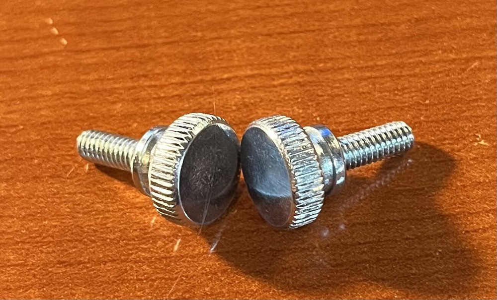 M4 (4 MM) CB Radio Mounting Bracket Knobs Extended - Silver - Qty 2 (pair)