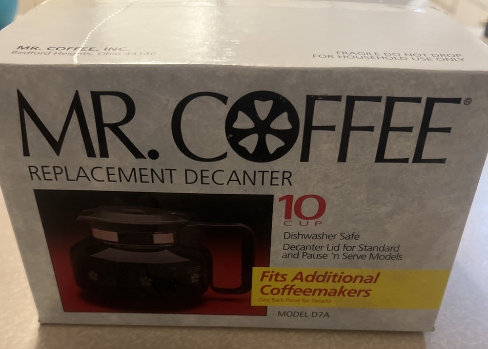 New Mr Coffee 10 Cup Replacement Decanter Model D7A New!