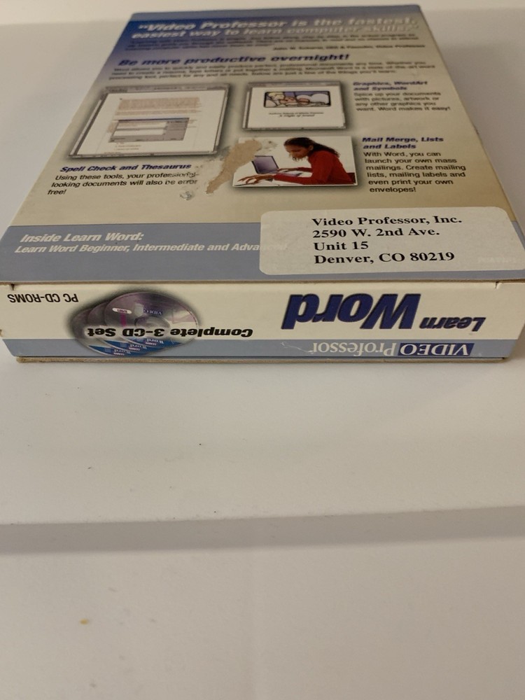 Video Professor Learn Word PC Software