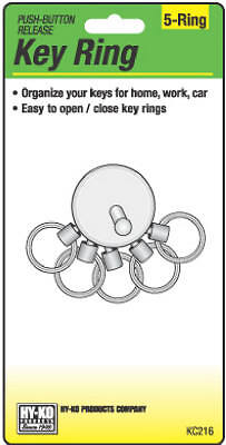 Hy-Ko KC216 Key Ring, Easy-Release - Quantity 5