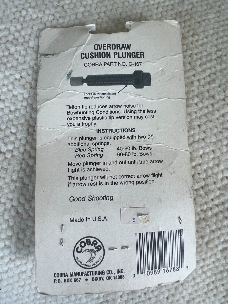 Cobra Overdraw Cushion Plunger