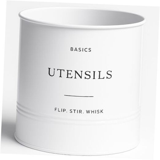 Kitchen Utensil Holder for Countertop - 7" x 7" Large Utensil Holder for