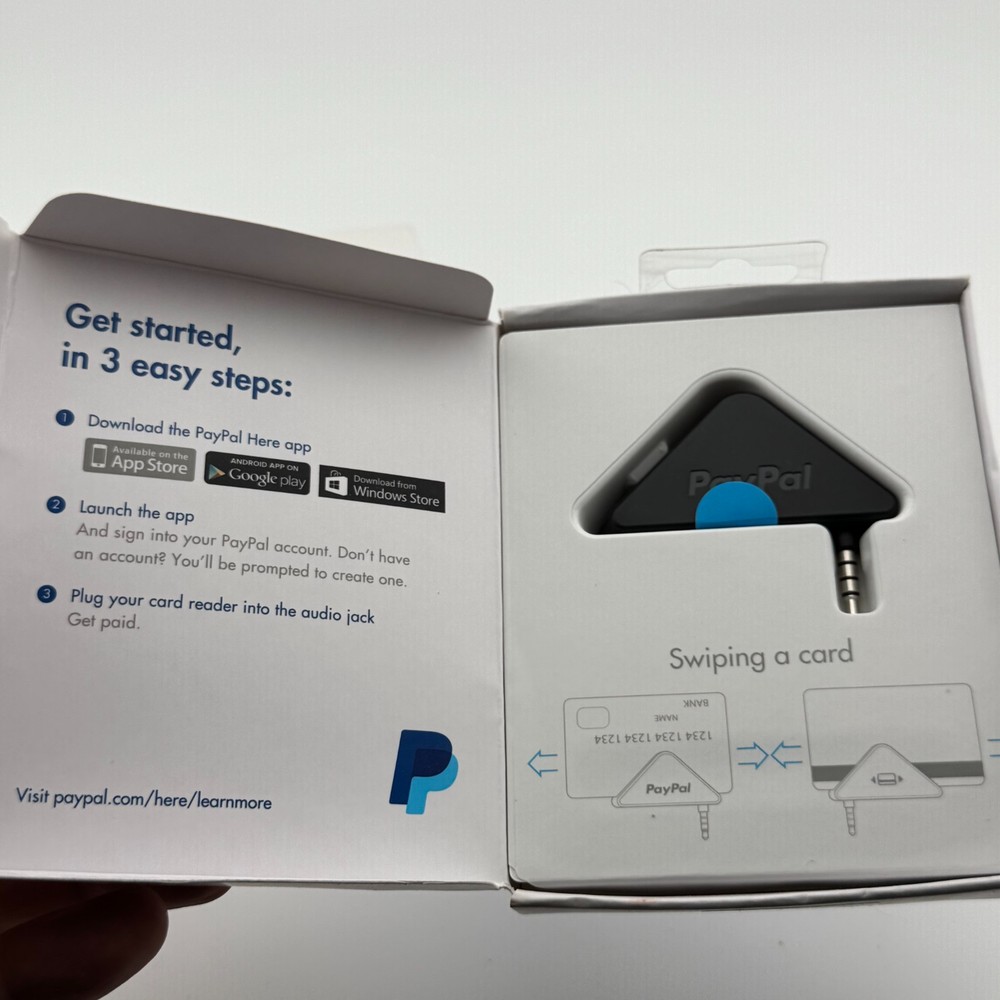 PayPal Here Mobile Card Reader Swipe 3.5mm Audio Jack w/ Box Inserts
