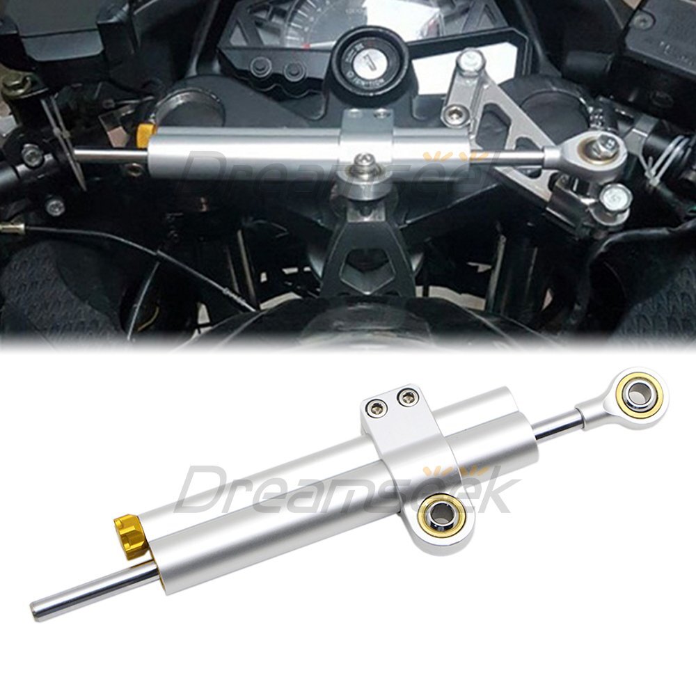 Motorcycle Steering Damper Linear Stabilizer Universal BMW Yamaha Safety Control