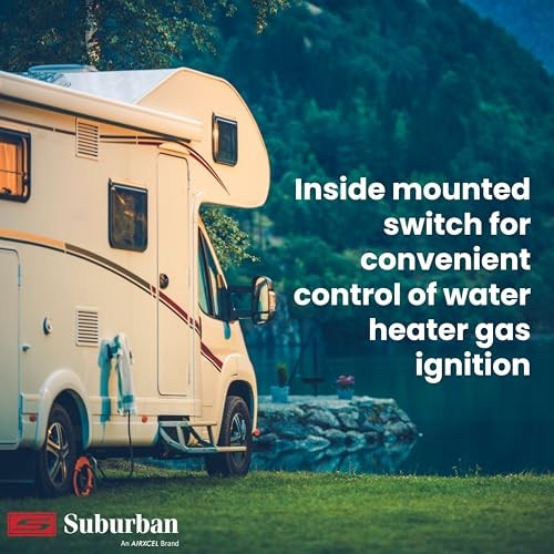 Single Water Heater ON/OFF Wall Switch - RV Interior Wall Mount On/Off Black