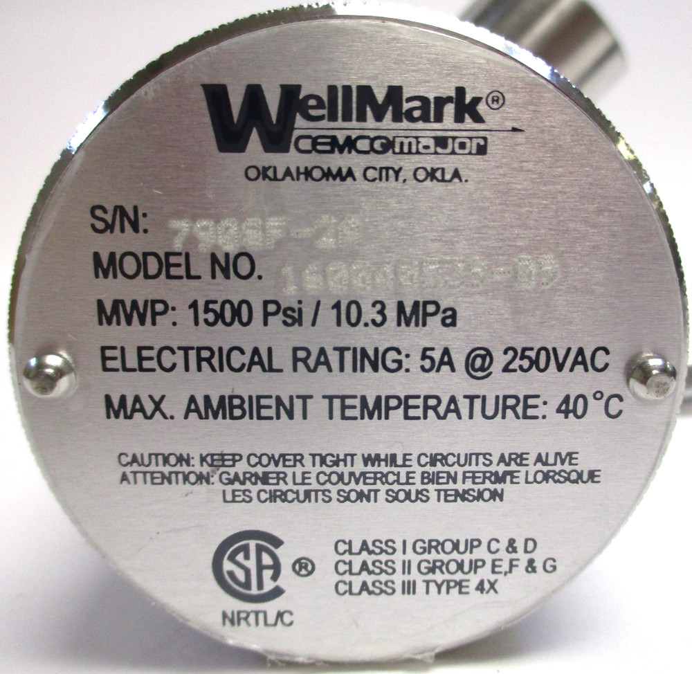 NORRISEAL-WELLMARK, 790SF-2A, 2" MNPT SST FLOAT LEVEL CONTROL SWITCH, SURPLUS