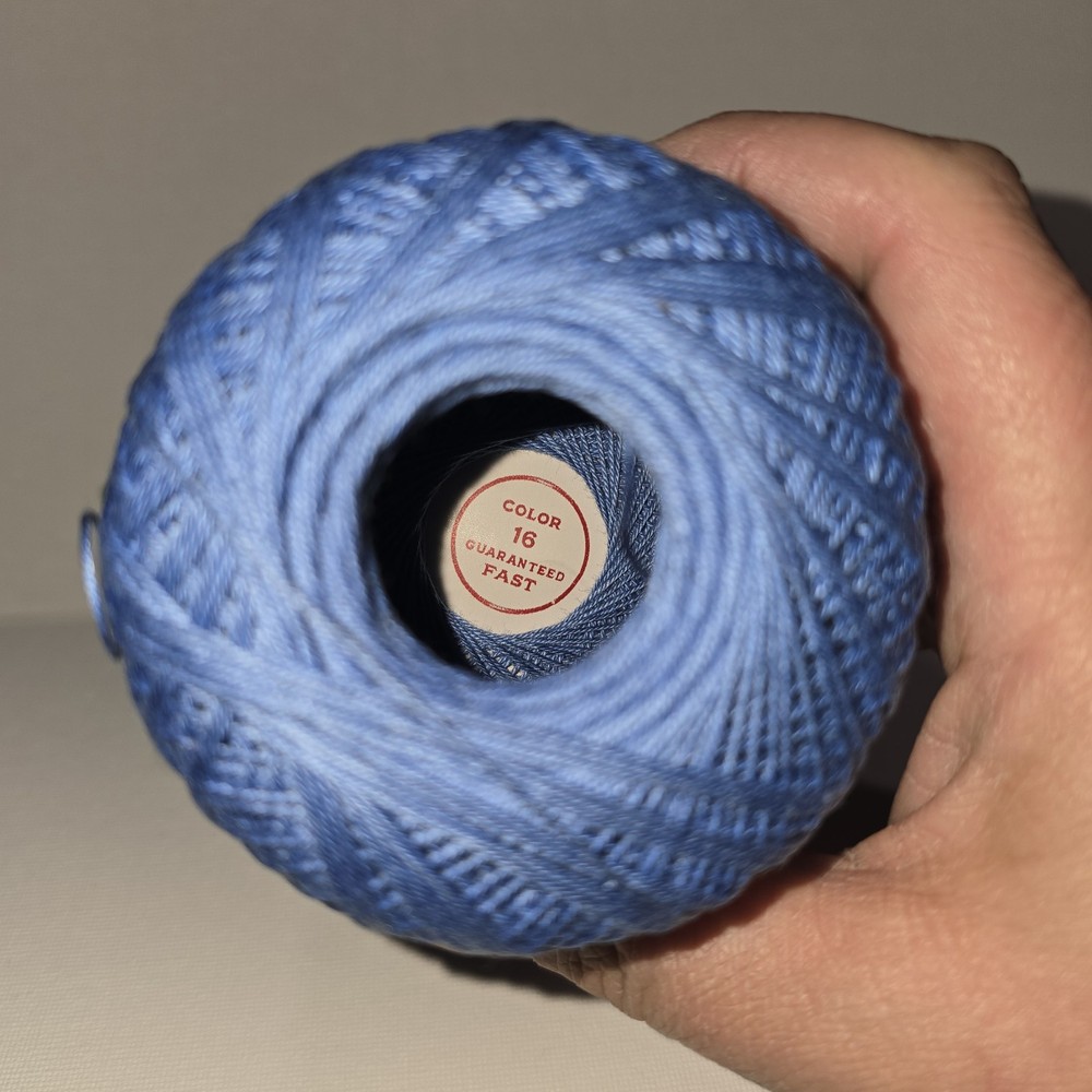 Star De Luxe Crochet Thread Blue #16 - 175 Yds