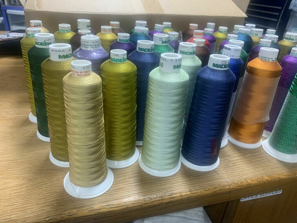 Madeira Rayon Thread Embroidery 2000m to 5000m per cone Multiple Colors