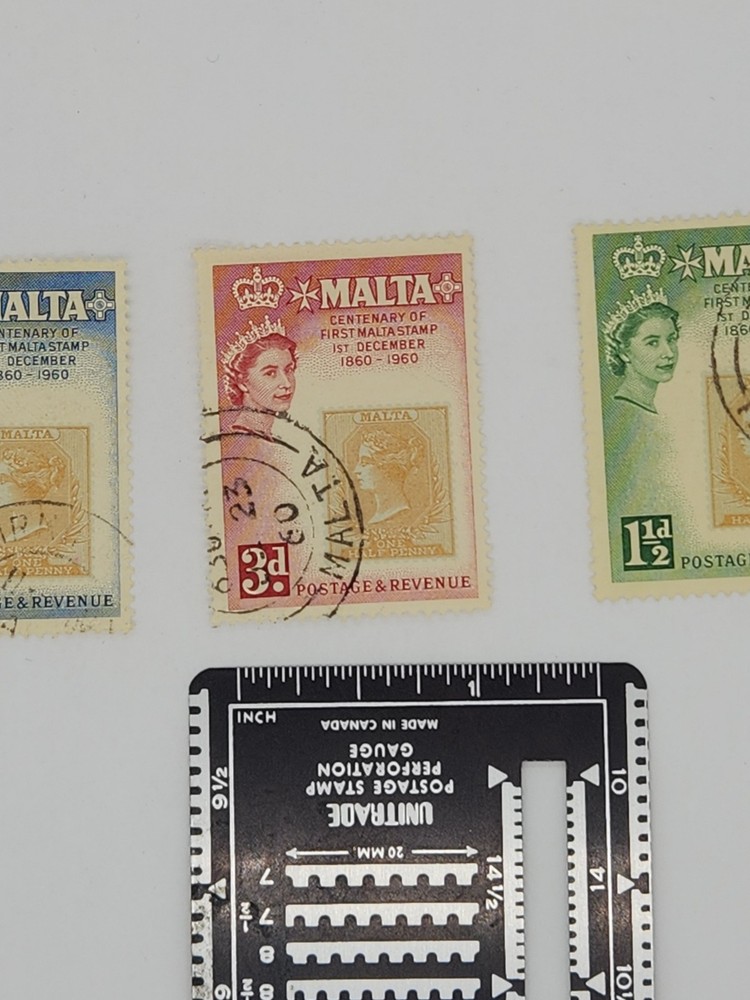 Postage Stamp Malta 1960 Yvert 274/76 Centenary Used