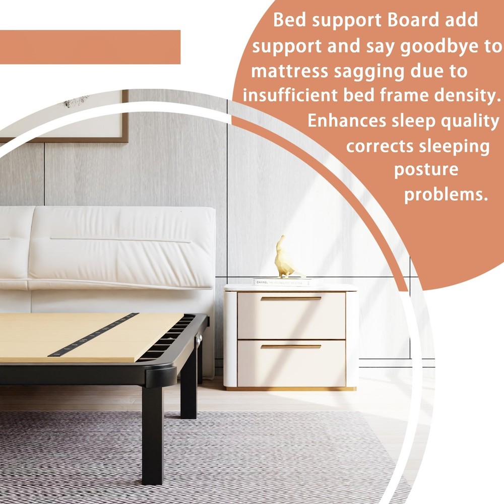 Imperius Foldable Box Spring Bunkie Board Bed Support Slats for Full Size Bed