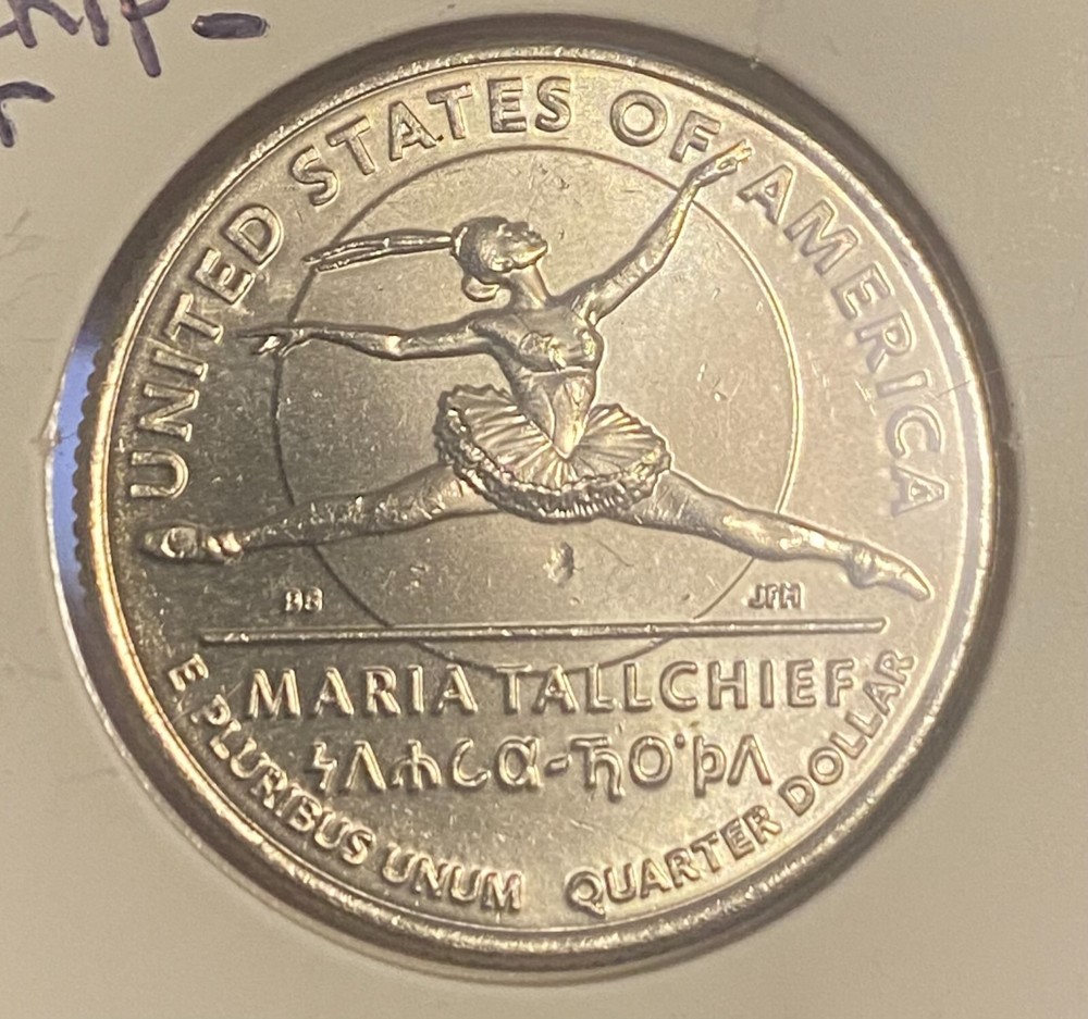 2023 D Maria Talltree quarter "Laying Egg" bag mark error