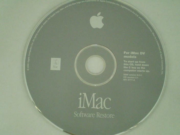 Apple iMac DV (2000) Install/Restoration CD