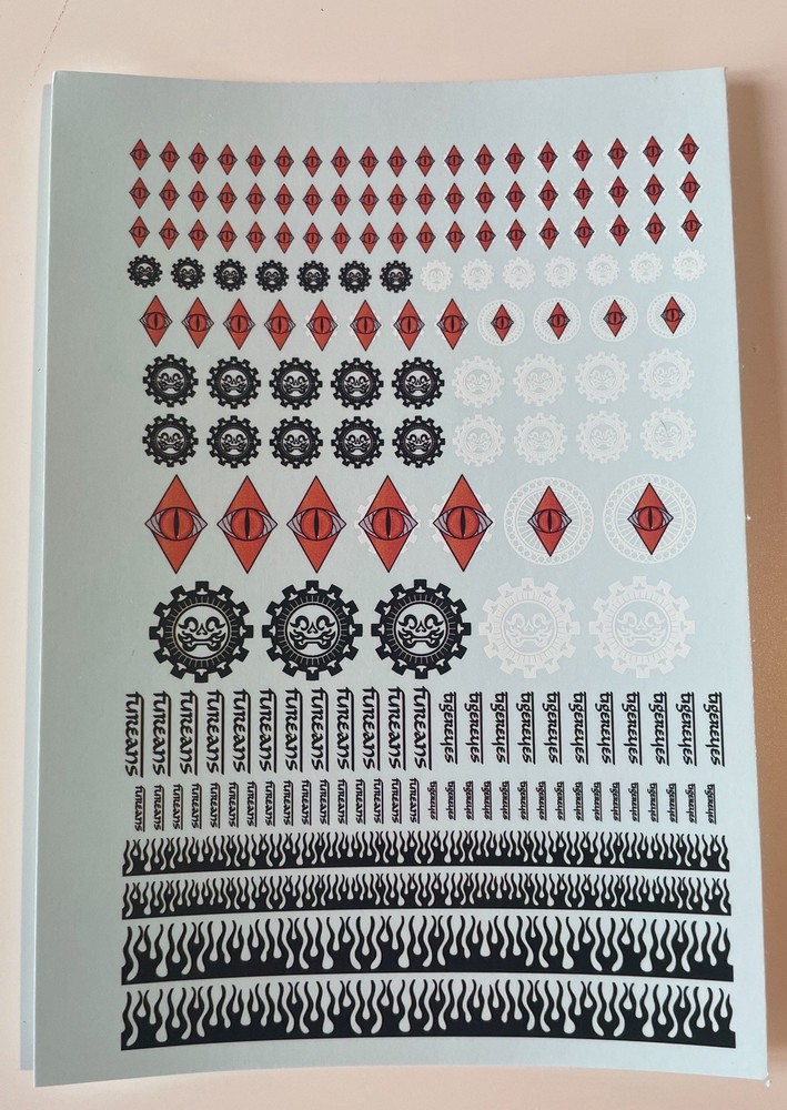 A6 - Burning Eyes Tiny Titans Transfer Sheet