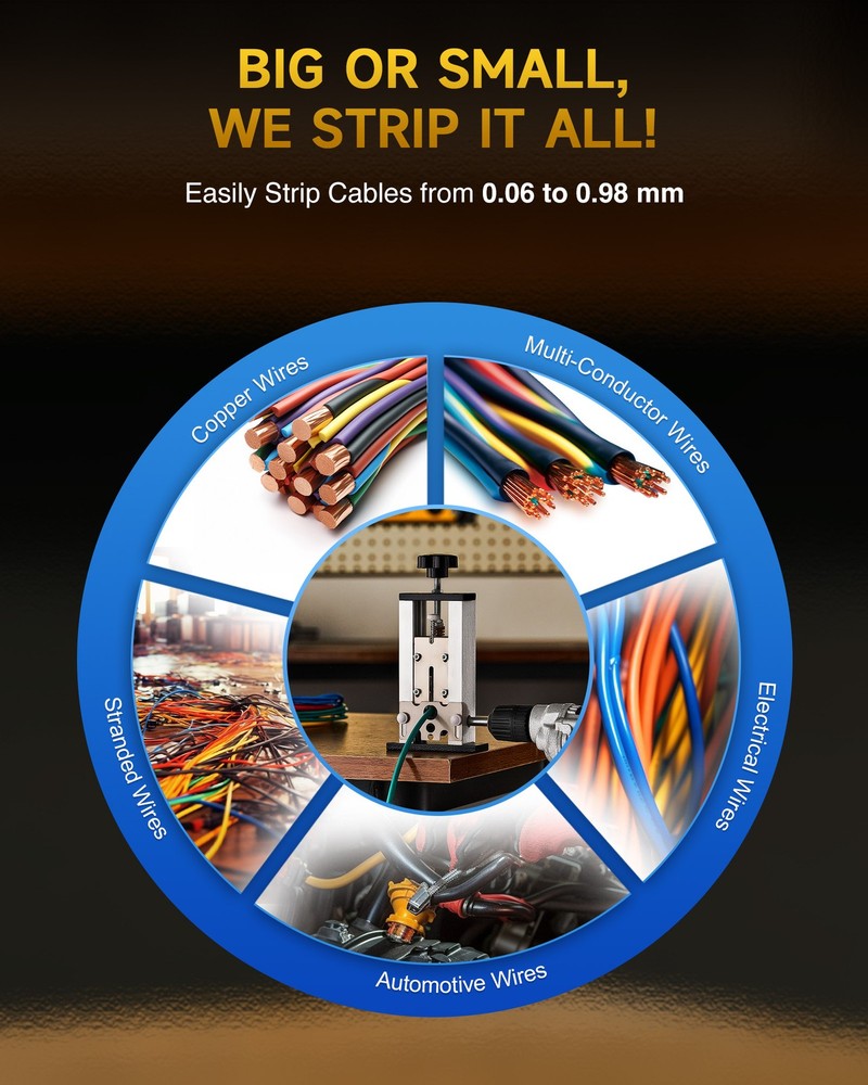 CREWORKS Manual Scrap Wire Stripper Wire Stripping Machine for Copper Recycling