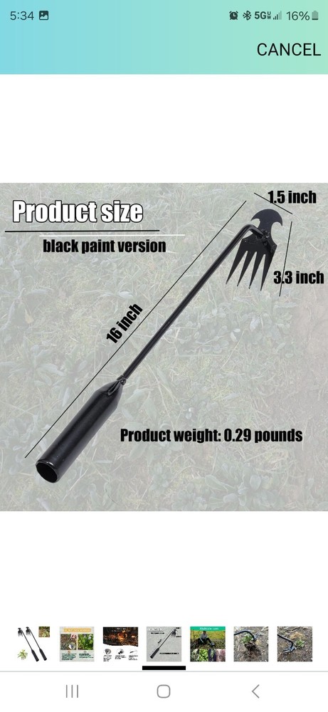 2 Weed Puller Tool Garden Pulling Portable Weeder Uprooting 4 Teeth Planting