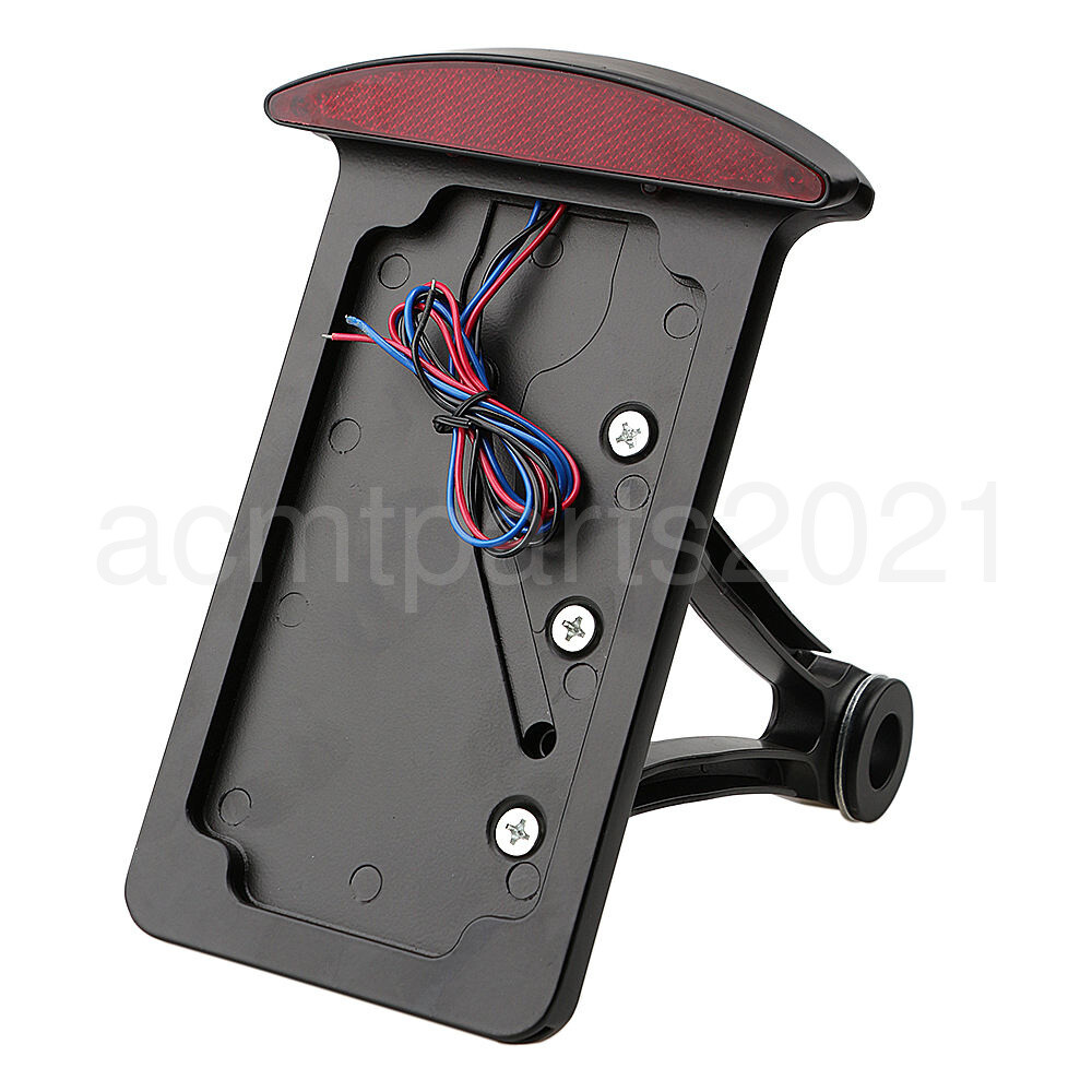 Black Motorcycle License Plate Holder Tail Light Fit For  Harley-Davidson