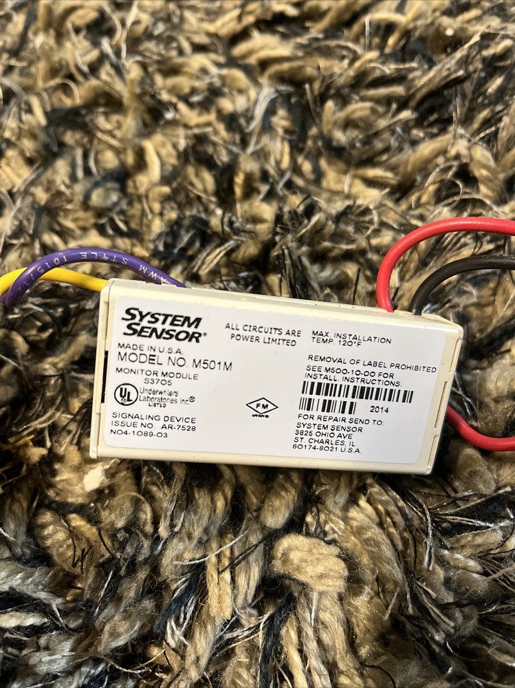 System Sensor M501M Fire Alarm Addressable Monitor Module