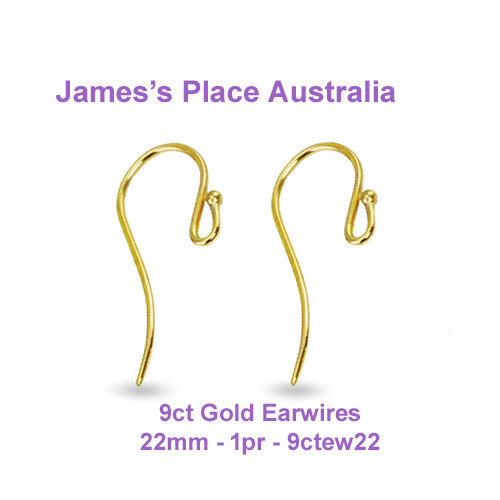 9ct Gold Earwires - various sizes