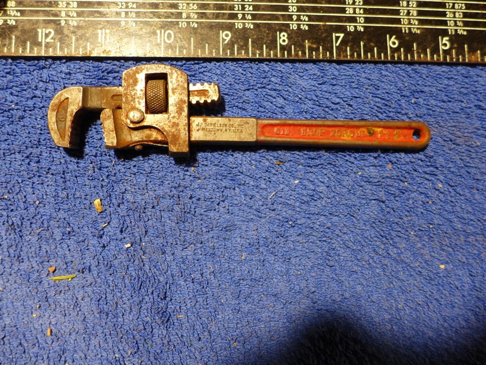 JP Danielson co. 6in pipe wrench.
