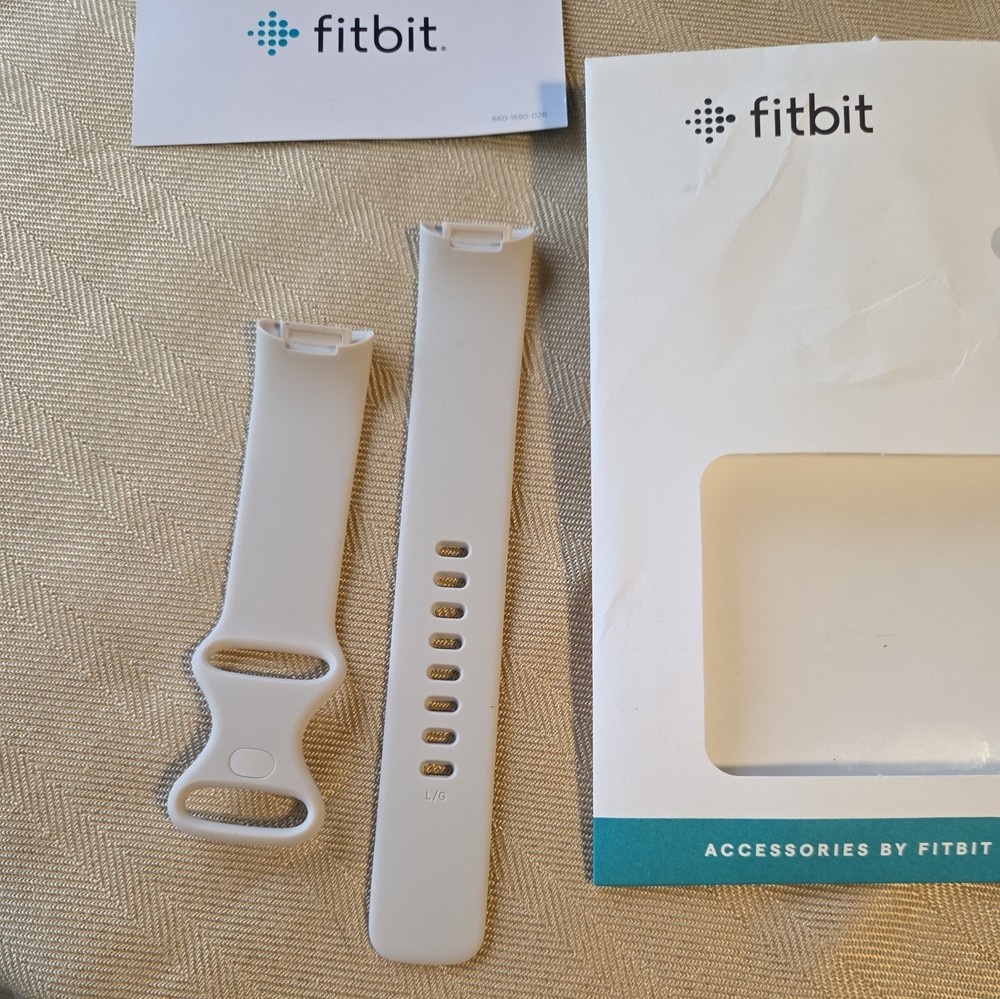 Fitbit Charge 5 / 6 Infinity Accessory Band Official Product Lunar White Large