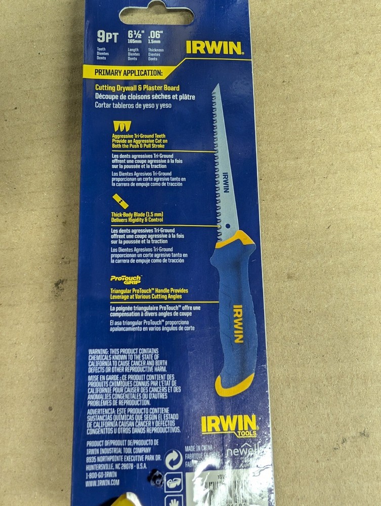 IRWIN Jab/Drywall Saw. Model: 2014100
