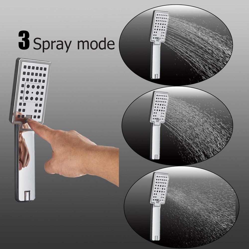 LED Rainfall Waterfall Shower Panel Tower System Massage Jet W/Hand Shower