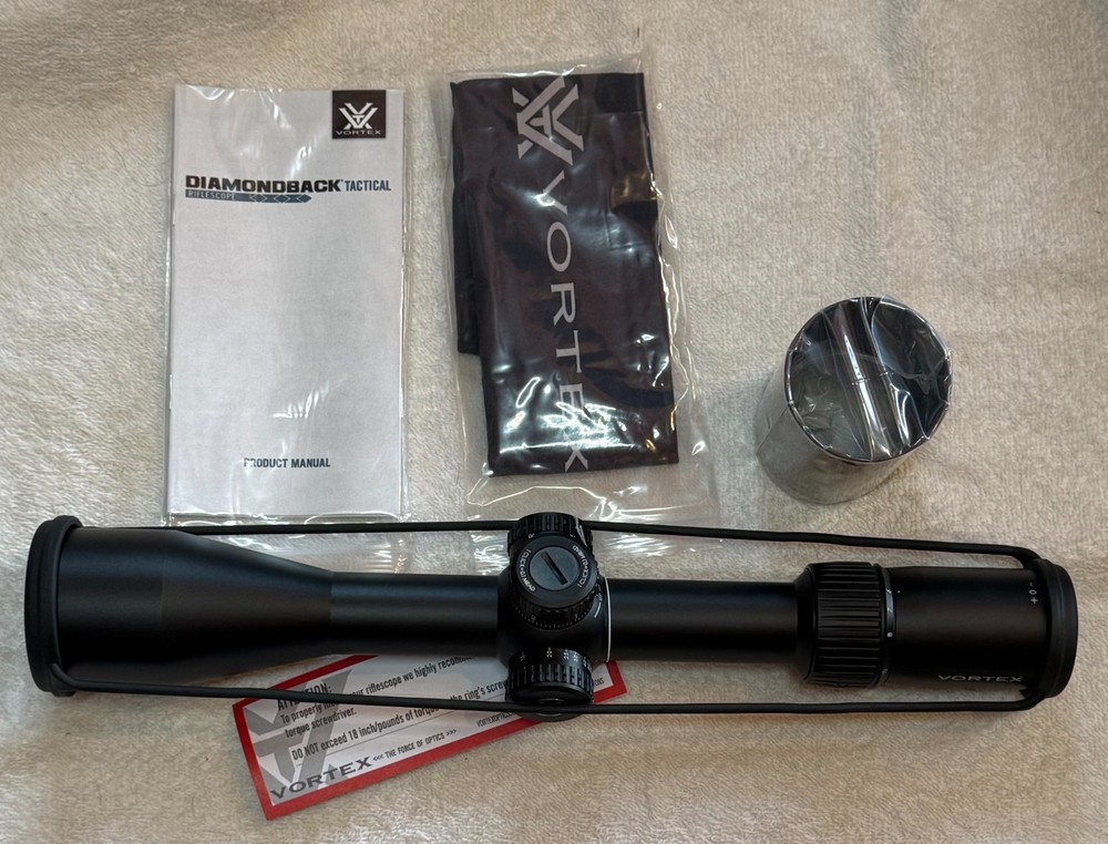 VORTEX DIAMONDBACK 6-24X50 SCOPE W/ SUNSHADE MODEL #EBR-2C (MRAD)
