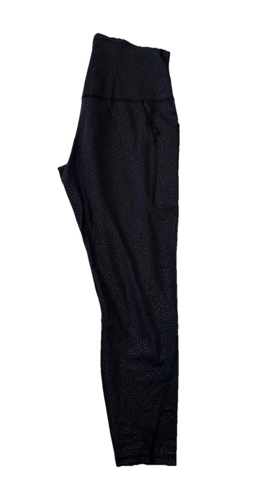 NWT🖤LULULEMON🖤SIZE 14🖤ALIGN HR 25” W/POCKETS🖤AUTHENTIC🖤RIPPLE EMBOSS BLACK