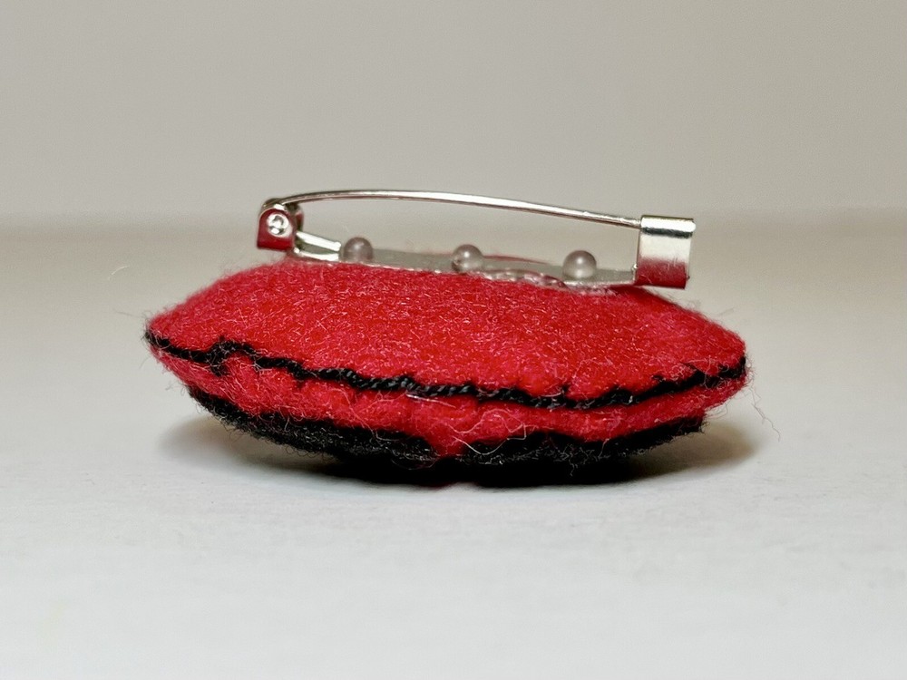 Marvel Deadpool Face Logo Button Pin Handmade Fabric Brooch 1.75” X-Force