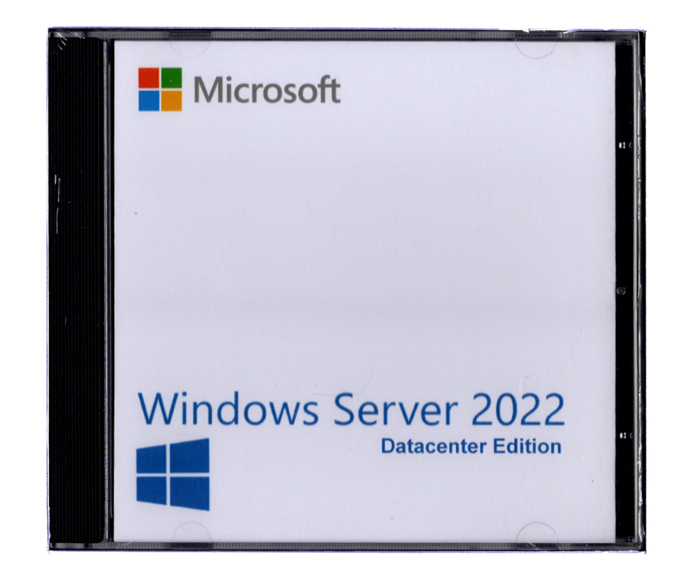 Windows Server 2022 Datacenter Edition with 5 CALs. Retail License, English.