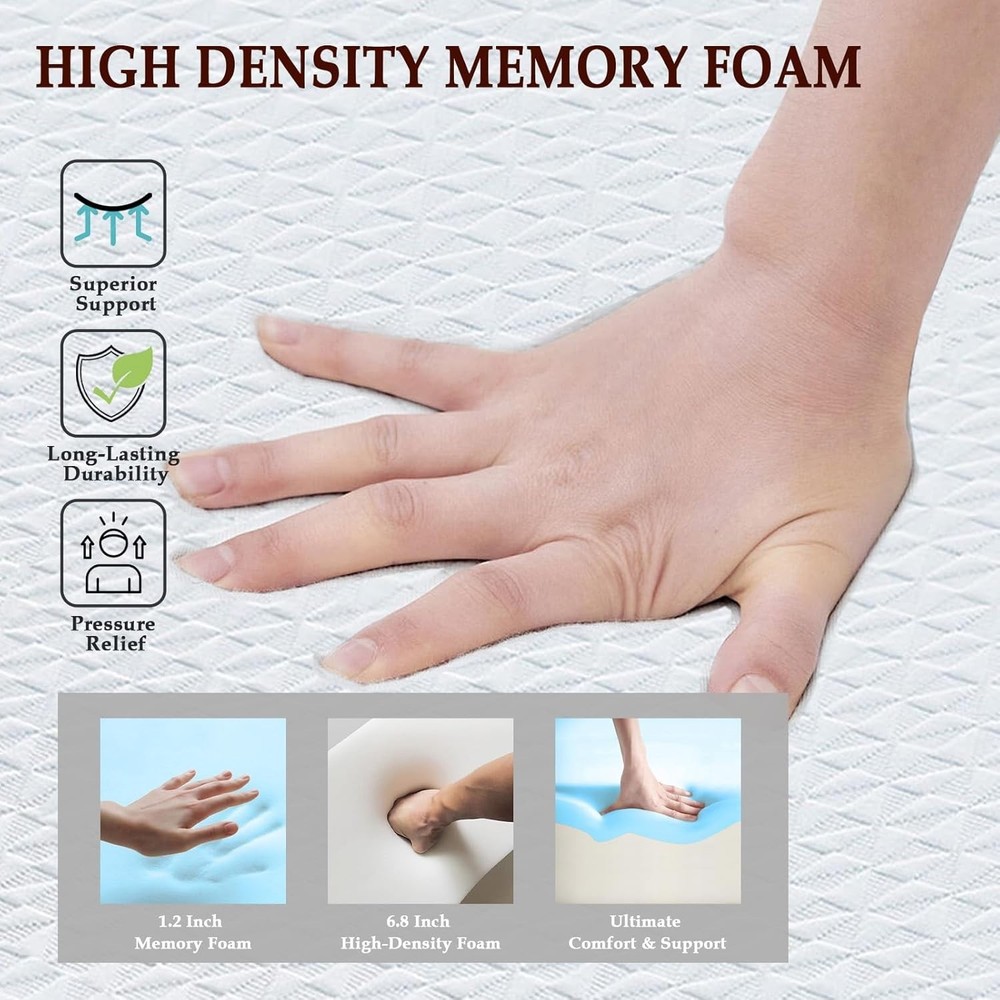 8" Leg Elevation Pillows Memory Foam Leg Support Bed Wedge Pillow Leg Elevate...