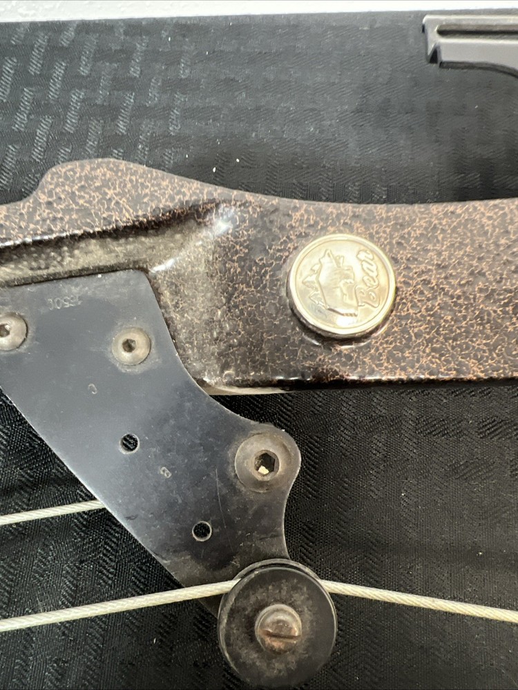 Bear Whitetail Hunter Compound Bow Takedown -Brown Riser Limbs -Proline Sight